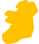 Map outline of Ireland in yellow color