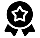 alt="Simple black decorative icon representing a light bulb, symbolizing ideas and innovation."